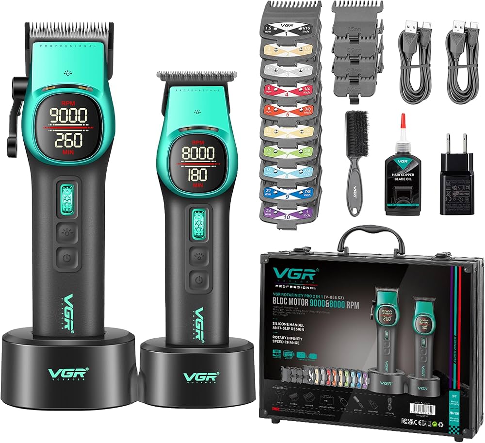 ماشین اصلاح وی جی آر V-885 S2 با تیغه سرامیکی و برش مستقیم