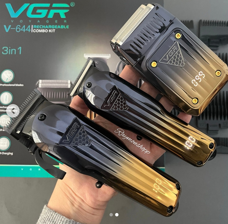 ست ماشین اصلاح وی جی آر مدل VGR V-644 با تکنولوژی برش مستقیم و استیل ضد زنگ