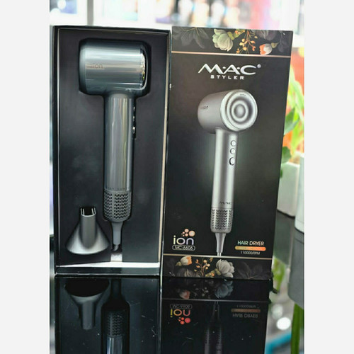 سشوار حرفه ای مک استایلر مدل MC6606 با باد سرد و متمرکز کننده
