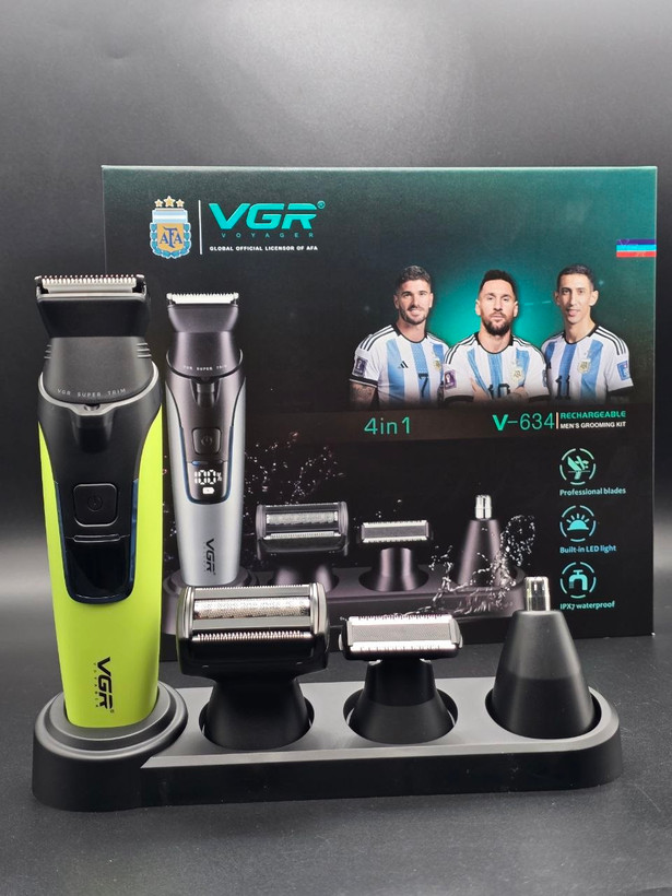 ماشین اصلاح وی جی آر مدل VGR V-634 ۴ در ۱ با تیغه استیل ضد زنگ