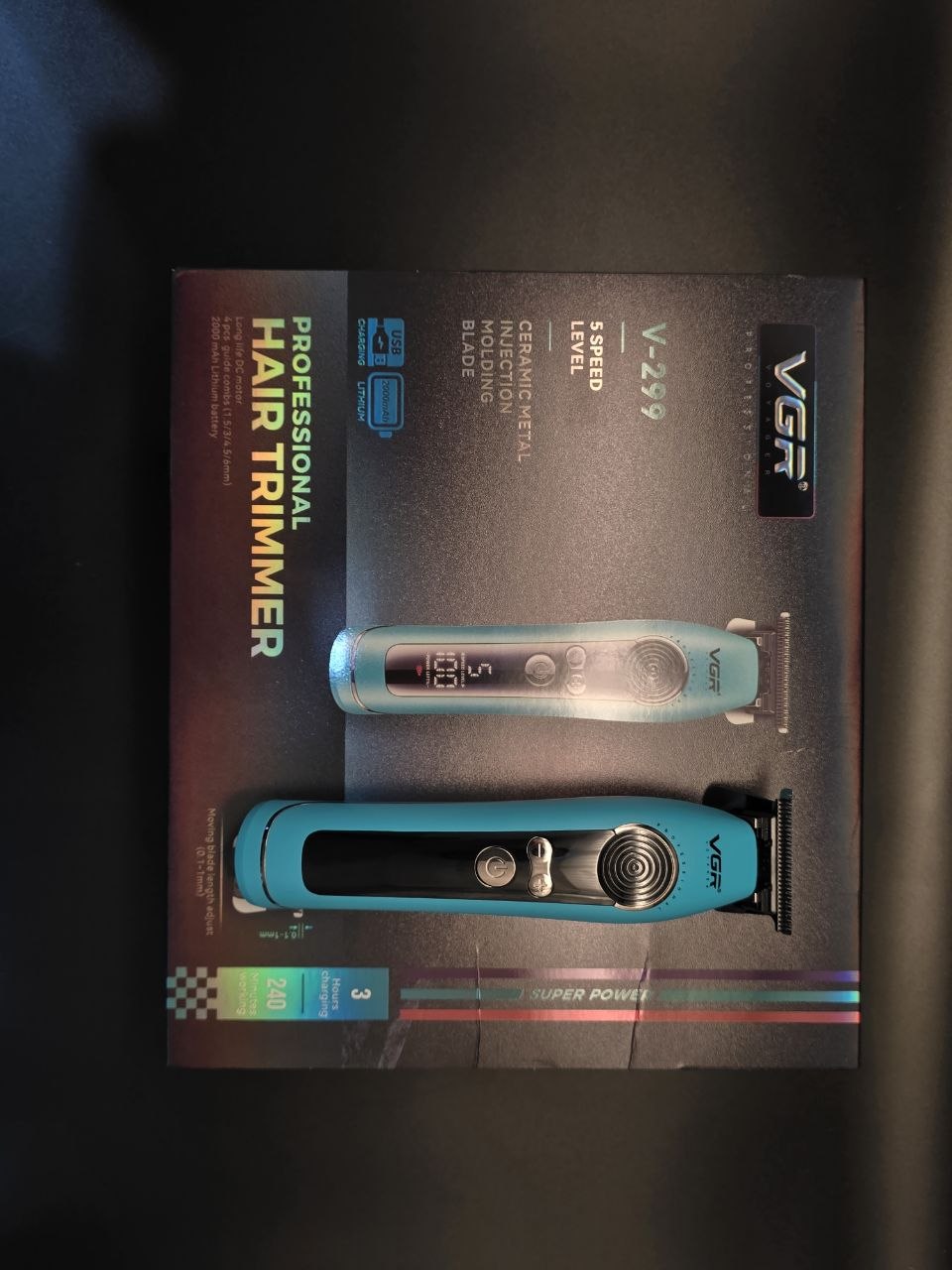 ماشین اصلاح وی جی آر مدل VGR-V299 با برش مستقیم و ۵ سطح سرعت